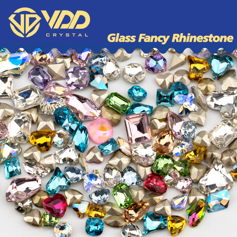 VDD Mix Color 50/100Pcs Top Quality AAAAA Glass Fancy Rhinestones Crystal Glitter Pointback Stones For Nail Art Decoration DIY Accessories