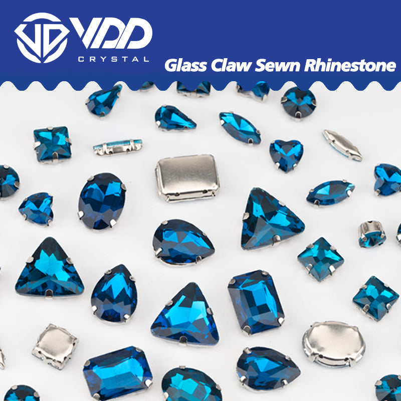 VDD Indicolite Multi Shape Mix Size Glass Sew on Rhinestones Crystal Flatback Stones For DIY Shoes Accessories
