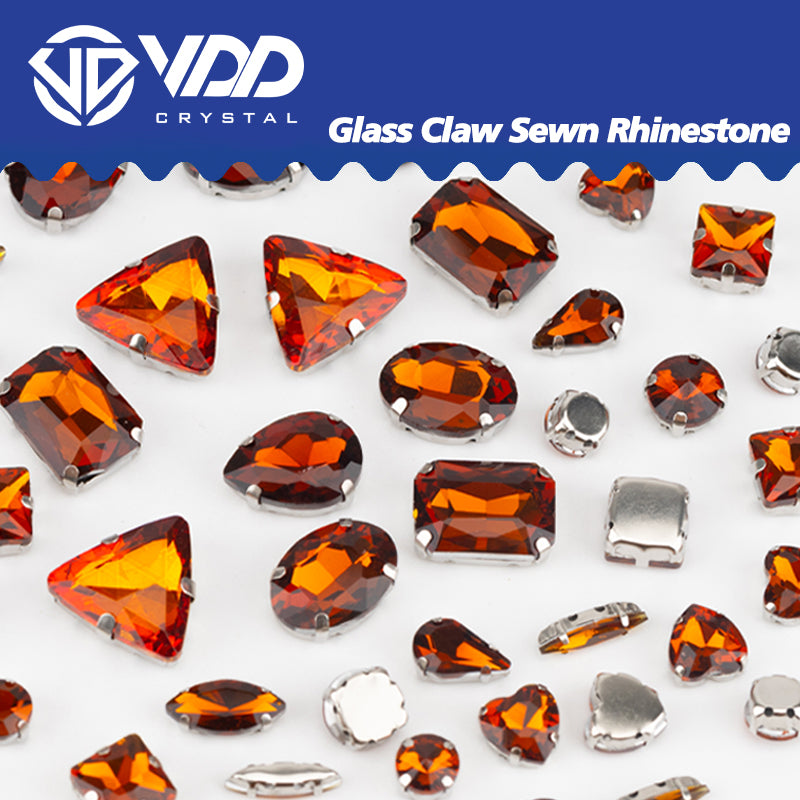 VDD Tawny Multi Shape Mix Size Glass Sew on Rhinestones Crystal Flatback Stones For DIY Shoes Accessories