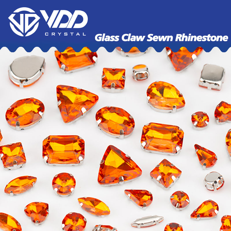 VDD Hyacinth Multi Shape Mix Size Glass Sew on Rhinestones Crystal Flatback Stones For DIY Shoes Accessories