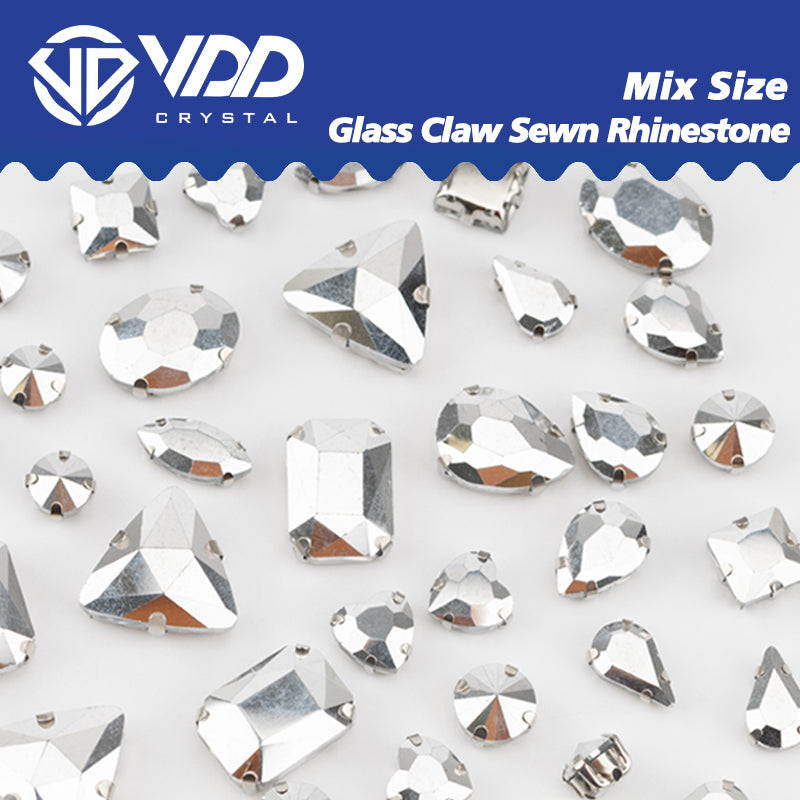 VDD Labrador Multi Shape Mix Size Glass Sew on Rhinestones Crystal Flatback Stones For DIY Shoes Accessories