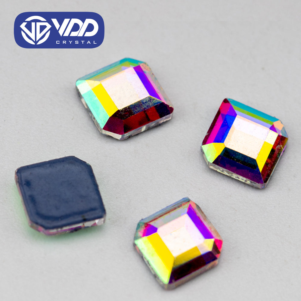 VDD 1105 - 5x5mm Wholesale 1440Pcs Rectangle Glass Rhinestones Crystal AB Flatback HotFix Strass Shape 3D Stones For Nail Art DIY Decorations