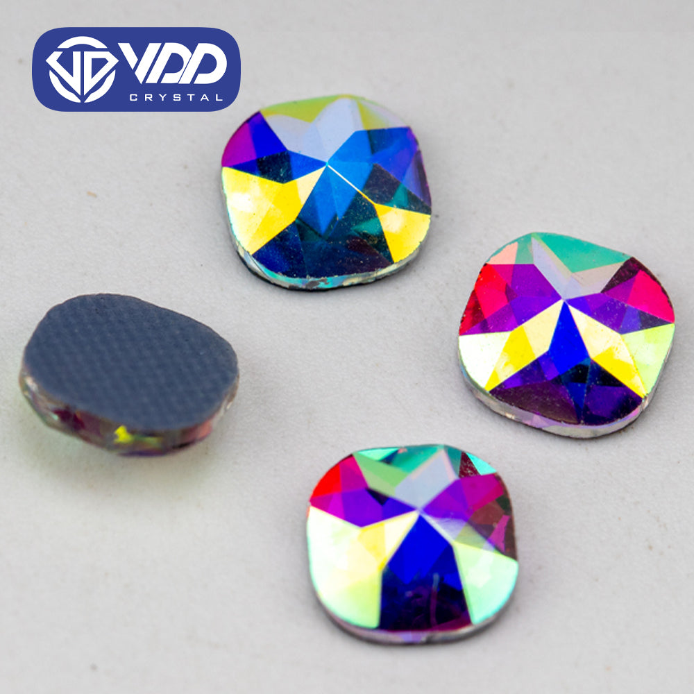 VDD 1107 - 6x6mm Wholesale 1440Pcs Rectangle Glass Rhinestones Crystal AB Flatback HotFix Strass Shape 3D Stones For Nail Art DIY Decorations