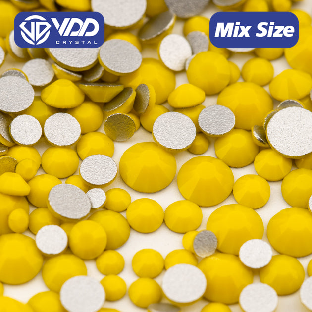 VDD 049 Chalk Yellow Mix Size SS6-SS20 High Quality Glass Rhinestones Crystal Flatback Glitter Stones Nail Art DIY Crafts Decorations