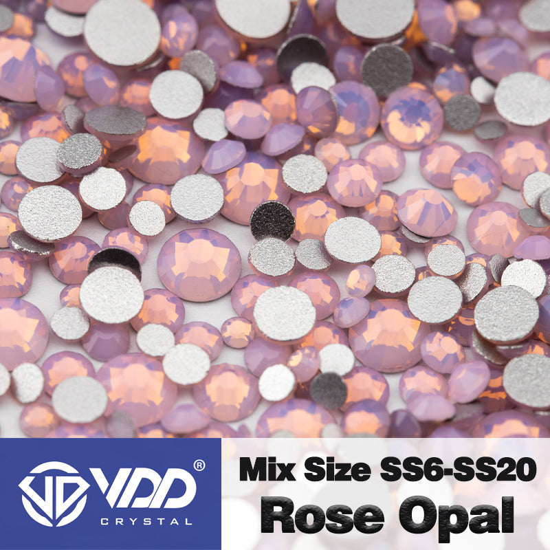 VDD 047 Rose Opal Mix Size SS6-SS20 High Quality Glass Rhinestones Crystal Flatback Glitter Stones Nail Art DIY Crafts Decorations