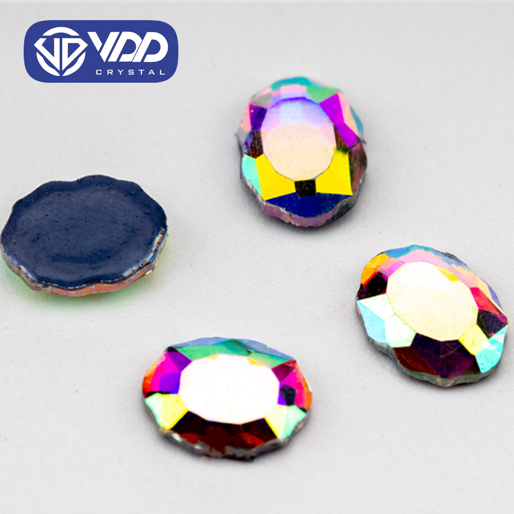 VDD 1301-6x8mm Wholesale 1440Pcs Rectangle Glass Rhinestones Crystal AB Flatback HotFix Strass Shape 3D Stones For Nail Art DIY Decorations