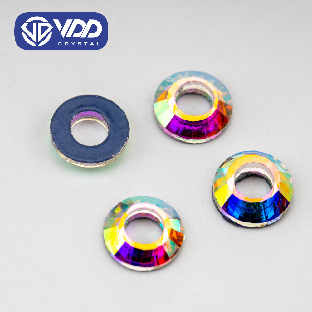VDD 1404-8mm Wholesale 1440Pcs Rectangle Glass Rhinestones Crystal AB Flatback HotFix Strass Shape 3D Stones For Nail Art DIY Decorations