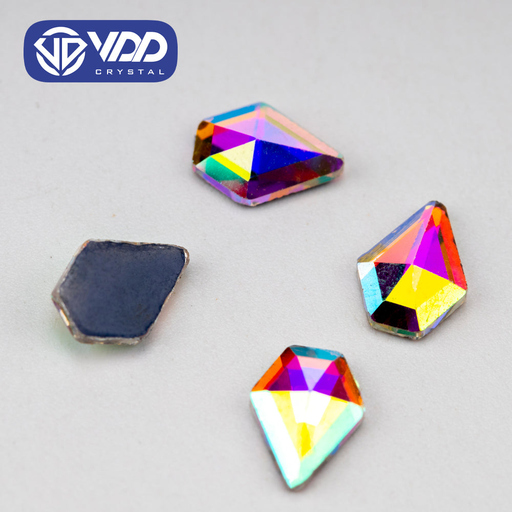 VDD 1503-6x8mm Wholesale 1440Pcs Rectangle Glass Rhinestones Crystal AB Flatback HotFix Strass Shape 3D Stones For Nail Art DIY Decorations