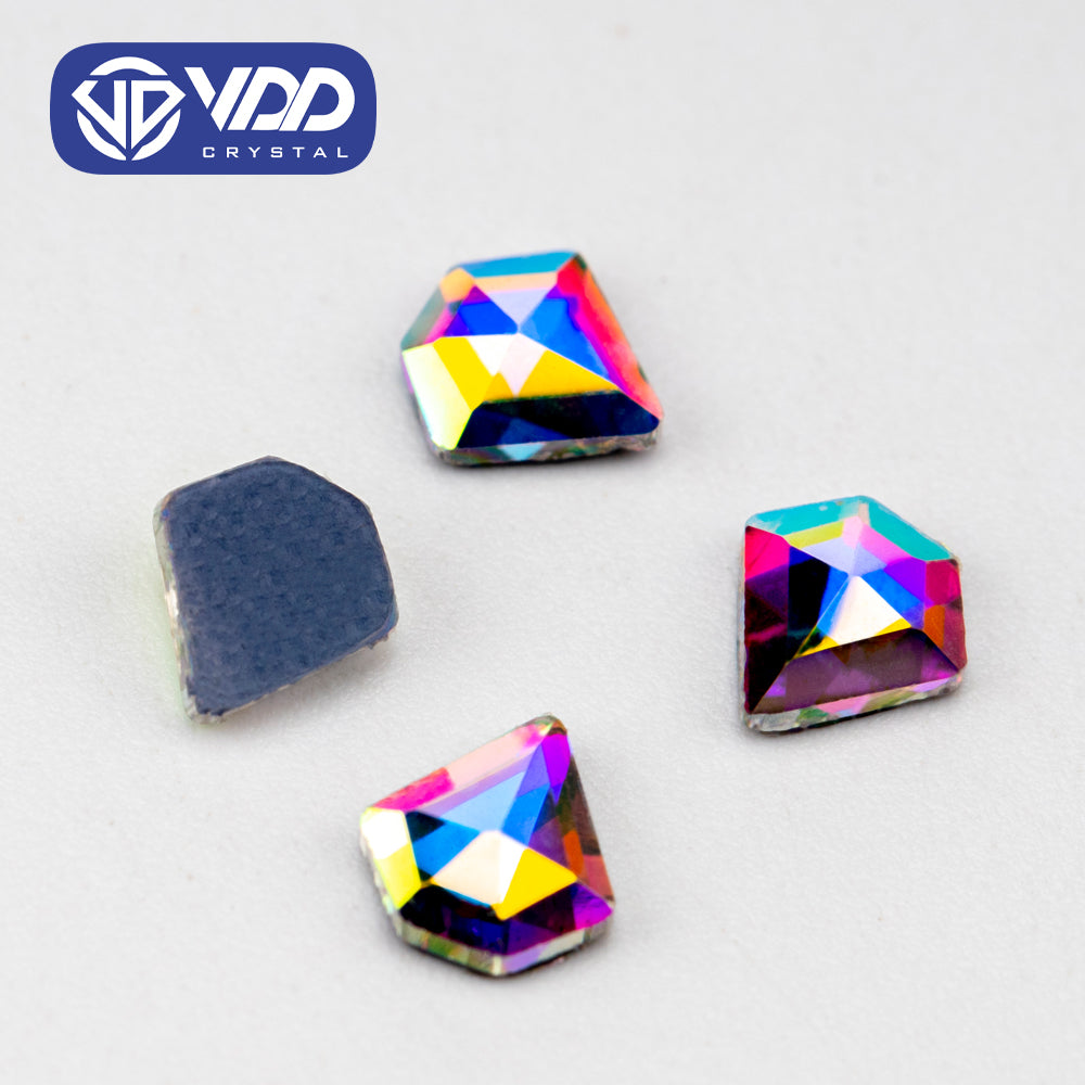 VDD 1506-5x5mm Wholesale 1440Pcs Rectangle Glass Rhinestones Crystal AB Flatback HotFix Strass Shape 3D Stones For Nail Art DIY Decorations