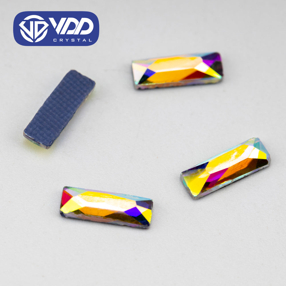 VDD 1703-2.8x8mm Wholesale 1440Pcs Rectangle Glass Rhinestones Crystal AB Flatback HotFix Strass Shape 3D Stones For Nail Art DIY Decorations
