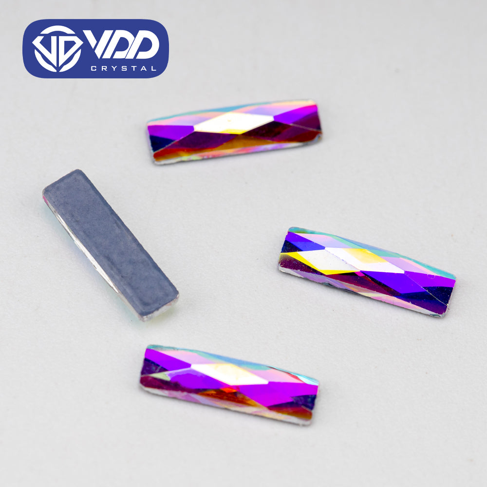 VDD 1704-2x9mm Wholesale 1440Pcs Rectangle Glass Rhinestones Crystal AB Flatback HotFix Strass Shape 3D Stones For Nail Art DIY Decorations