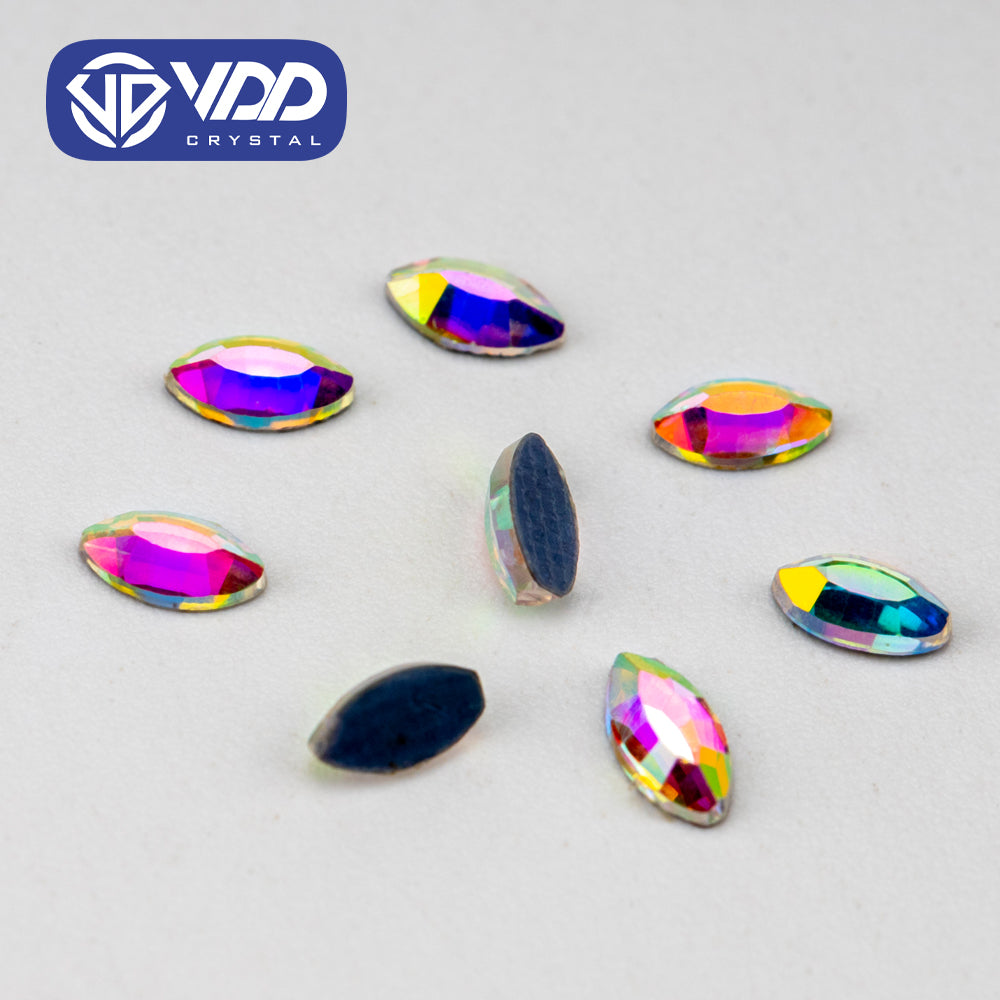 VDD 1802-2x4mm Wholesale 1440Pcs Rectangle Glass Rhinestones Crystal AB Flatback HotFix Strass Shape 3D Stones For Nail Art DIY Decorations