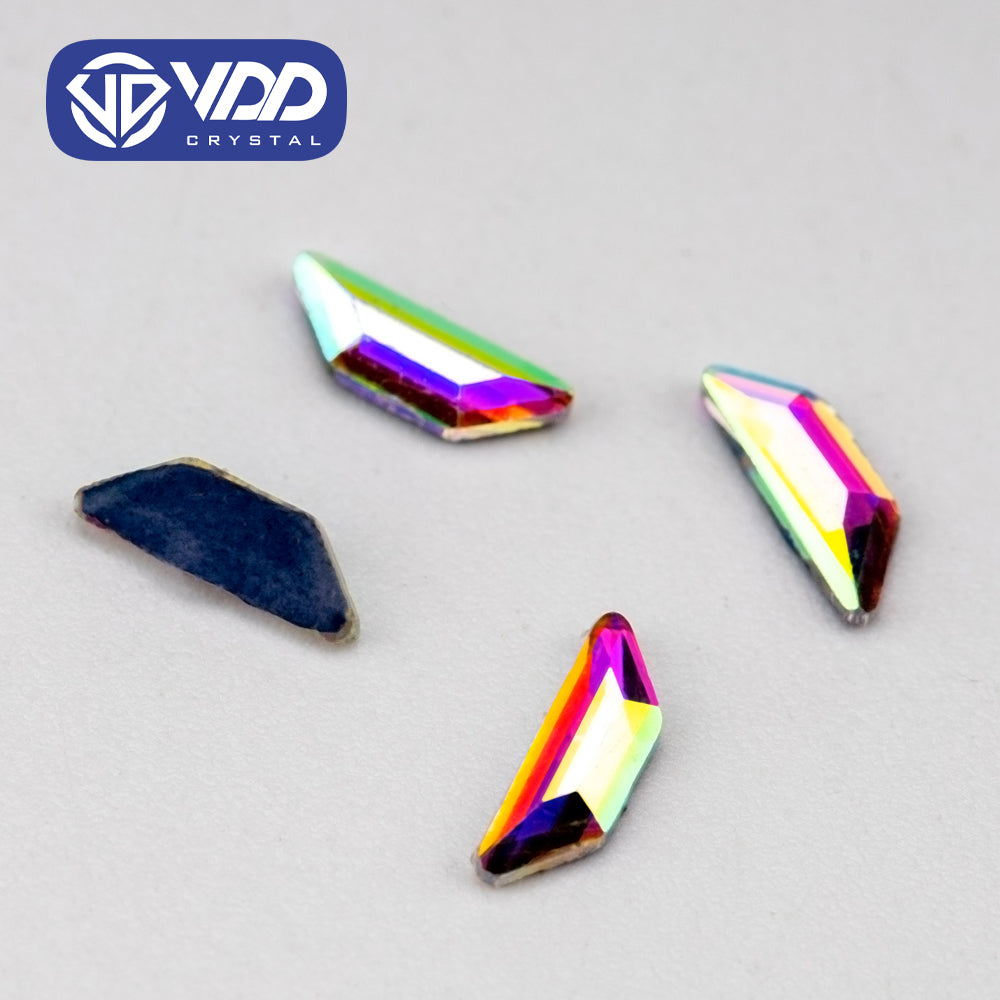 VDD 1803-2x6mm Wholesale 1440Pcs Rectangle Glass Rhinestones Crystal AB Flatback HotFix Strass Shape 3D Stones For Nail Art DIY Decorations