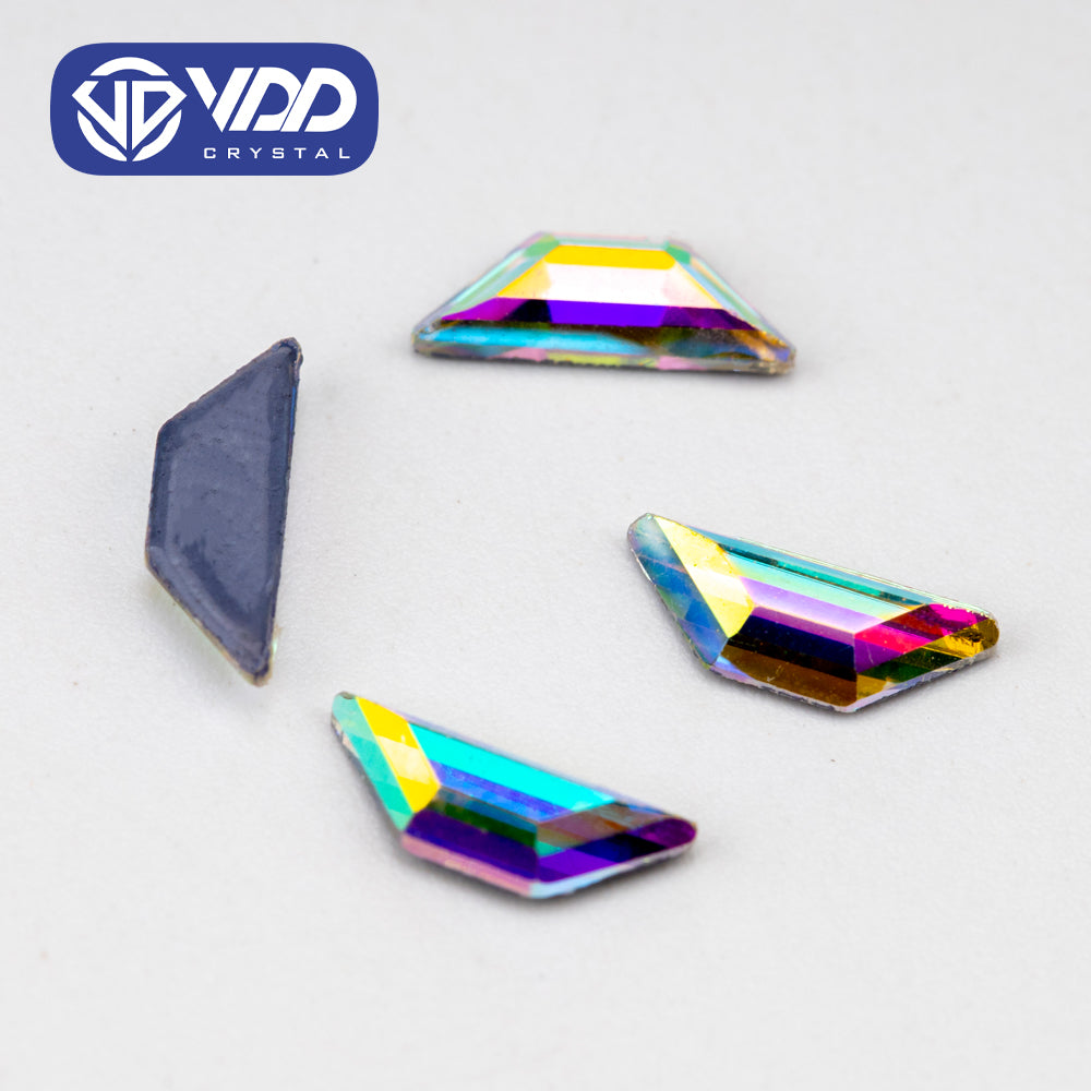 VDD 1804-3x8mm Wholesale 1440Pcs Rectangle Glass Rhinestones Crystal AB Flatback HotFix Strass Shape 3D Stones For Nail Art DIY Decorations