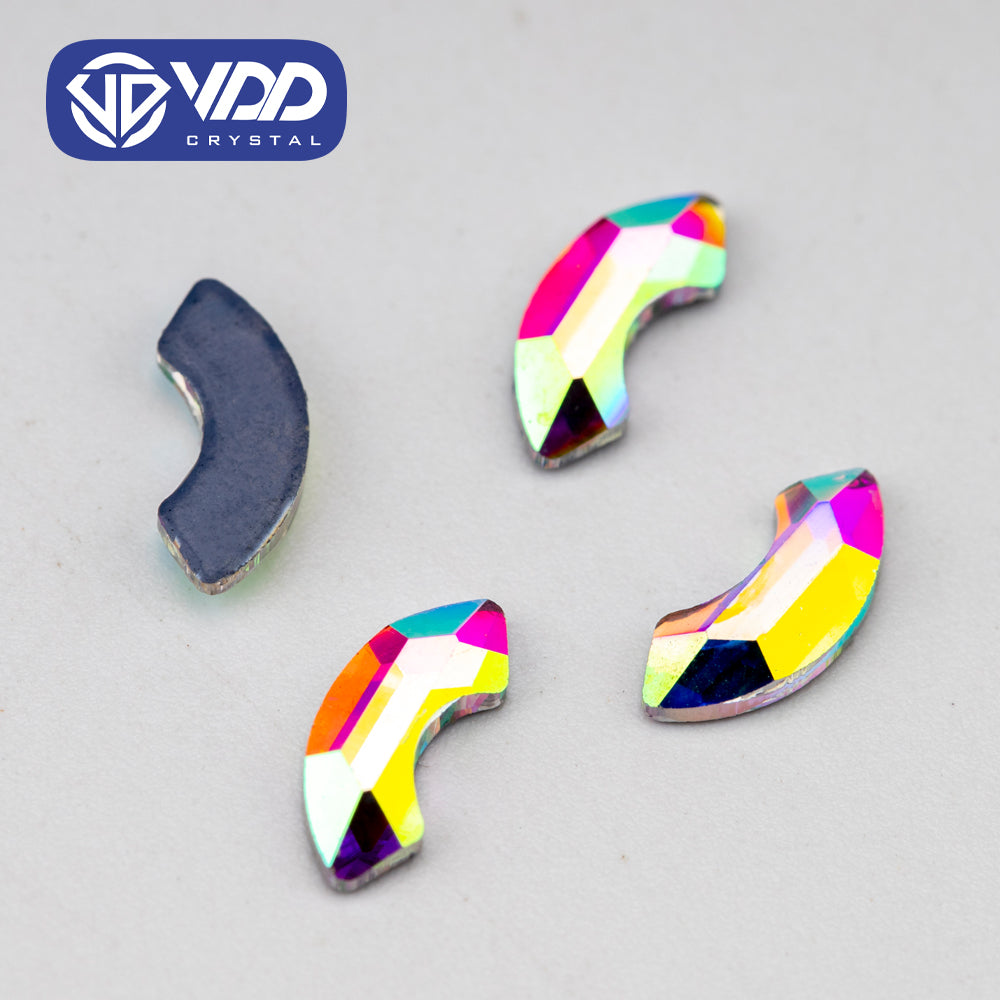VDD 1805-3x8mm Wholesale 1440Pcs Rectangle Glass Rhinestones Crystal AB Flatback HotFix Strass Shape 3D Stones For Nail Art DIY Decorations