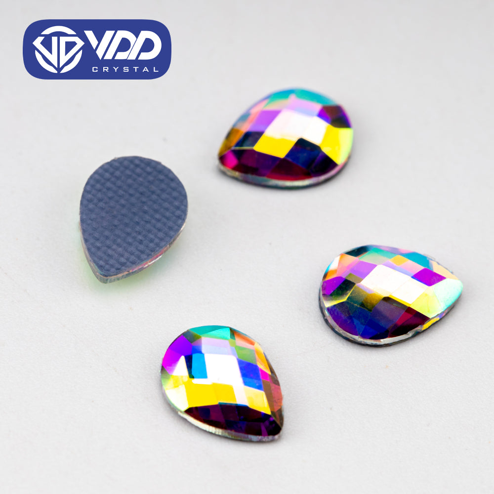 VDD 1903-6x8mm Wholesale 1440Pcs Rectangle Glass Rhinestones Crystal AB Flatback HotFix Strass Shape 3D Stones For Nail Art DIY Decorations
