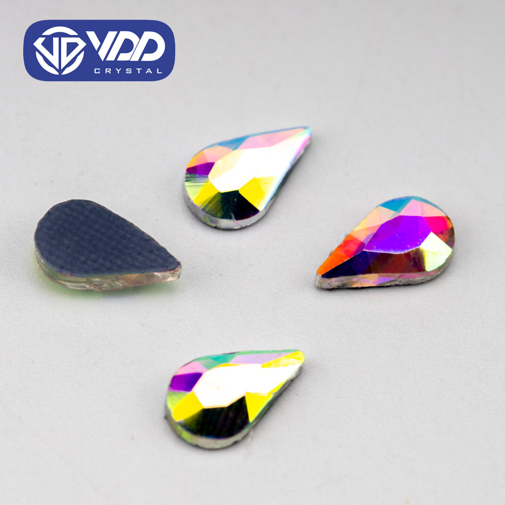 VDD 1905-5x8mm Wholesale 1440Pcs Rectangle Glass Rhinestones Crystal AB Flatback HotFix Strass Shape 3D Stones For Nail Art DIY Decorations