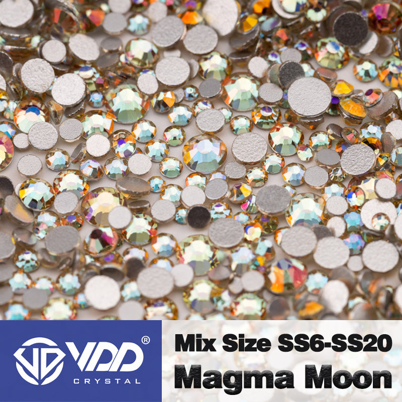 VDD 350 Magma-Moon Wholesale Mix Size SS6-SS20 High Quality Glass Rhinestone Crystal Flatback Stones DIY Crafts Nail Art Decoration
