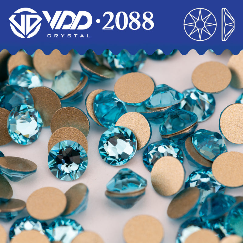 VDD 027 Aquamarine SS16-SS30 High Quality AAAAA 2088 8 Big 8 Small Rhinestone Flatback Glitter Stone Crafts Nail Art Accessories