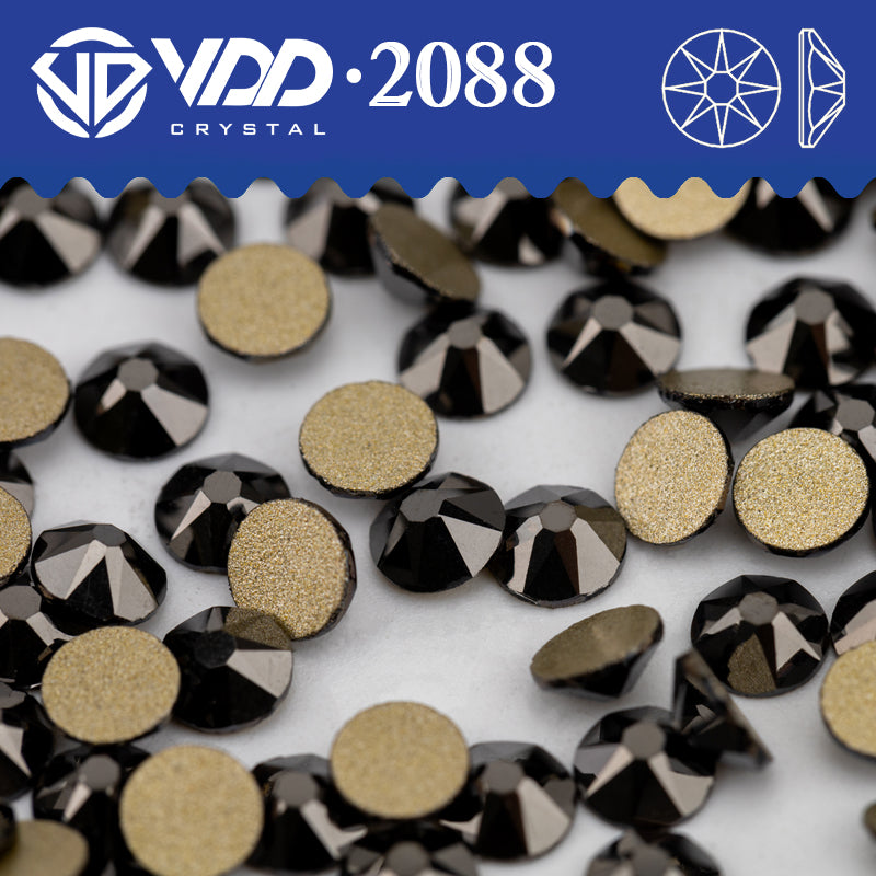 VDD 065 Hematite SS16-SS30 High Quality AAAAA 2088 8 Big 8 Small Rhinestone Flatback Glitter Stone Crafts Nail Art Accessories