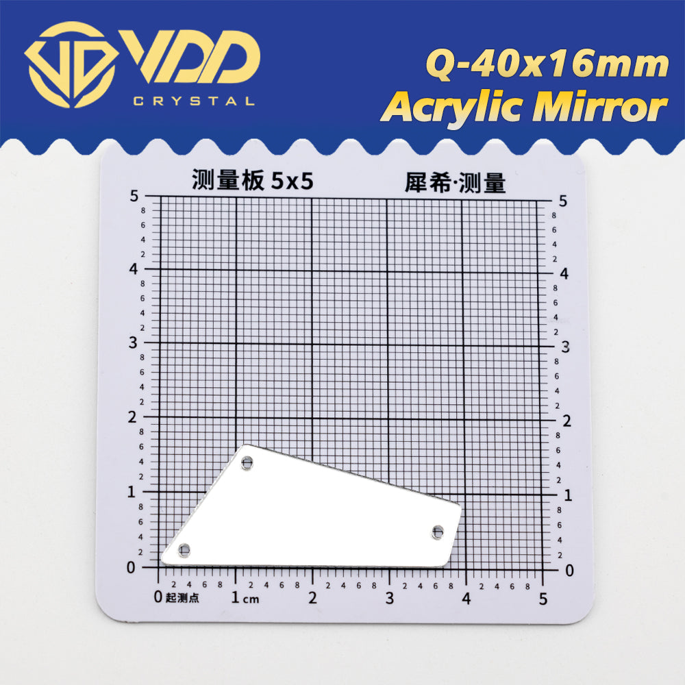 VDD 30/60/200Pcs Q-40x16mm White Acrylic Mirror Sewing Rhinestones Sew On DIY Crafts Flat Back Sewing For Garment Decorations