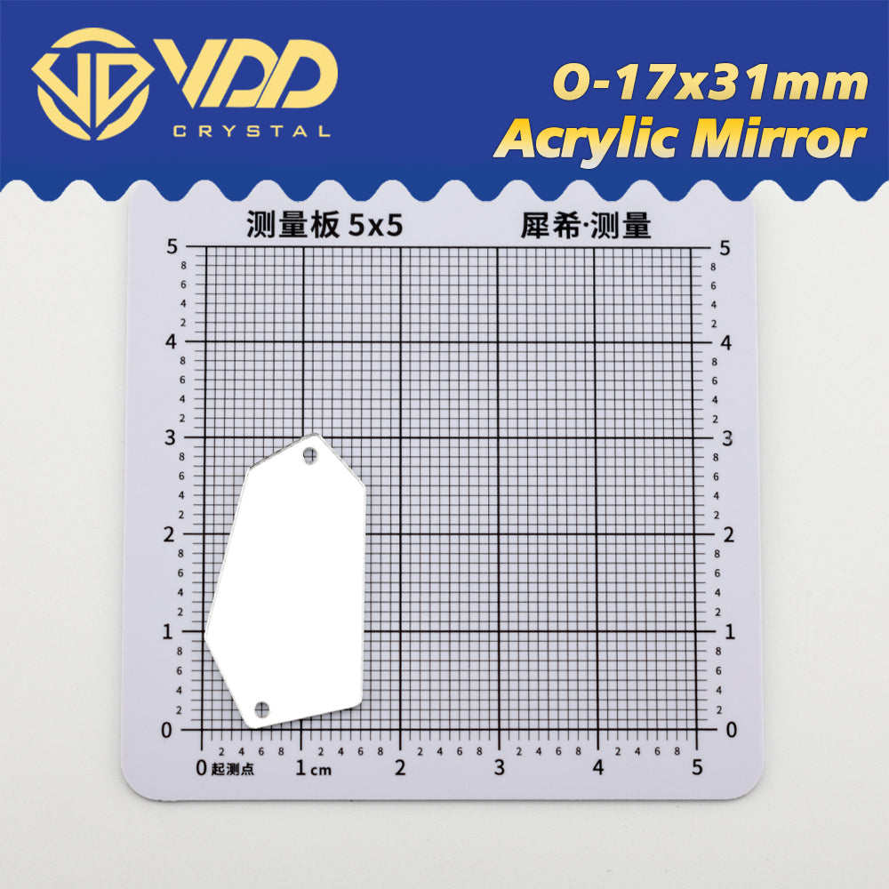 VDD 30/60/200Pcs O-17x31mm White Acrylic Mirror Sewing Rhinestones Sew On DIY Crafts Flat Back Sewing For Garment Decorations
