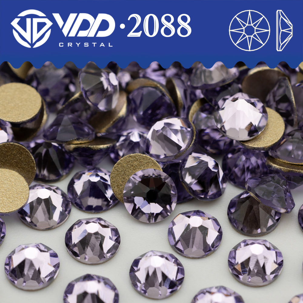 VDD 034 Violet SS16-SS30 High Quality 2088 Rhinestones Crystal 8 Big 8 Small Flatback Stones For DIY Crafts Nail Art Decoration