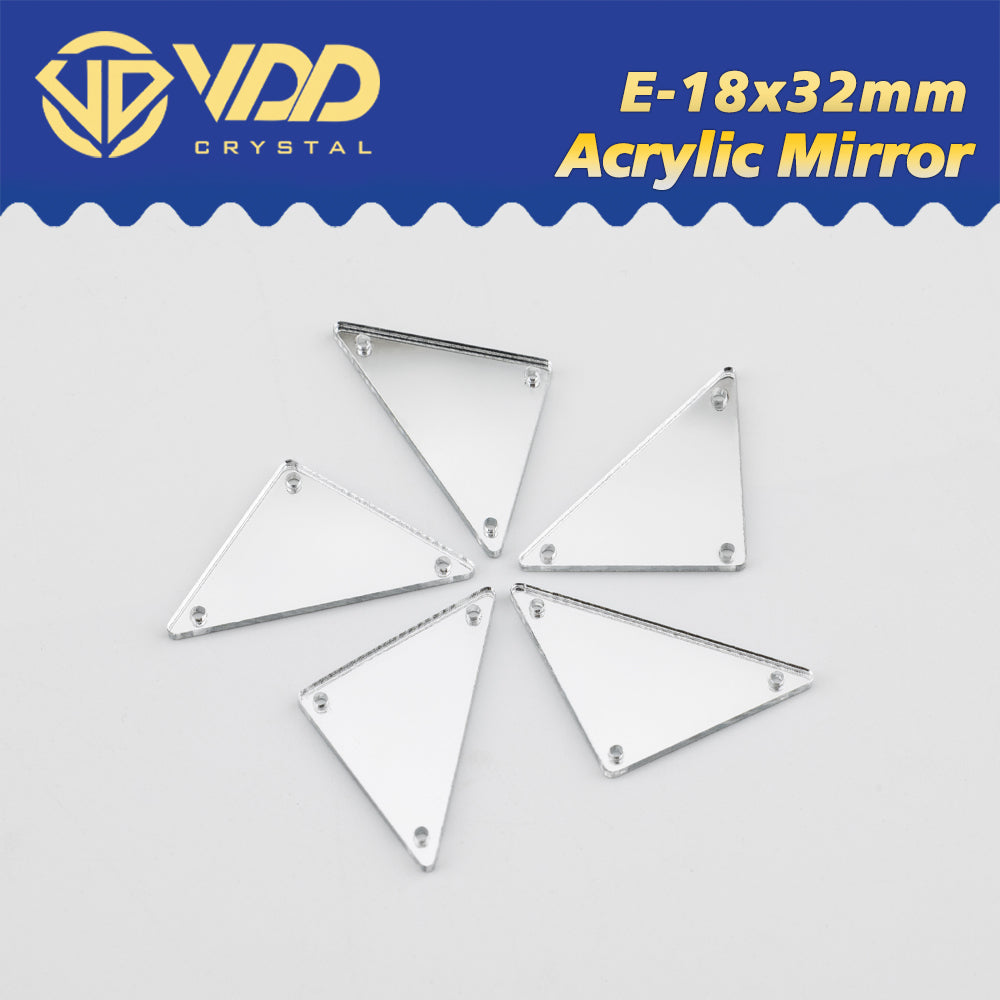 VDD 30/60/200Pcs E-18x32mm White Acrylic Mirror Sewing Rhinestones Sew On DIY Crafts Flat Back Sewing For Garment Decorations