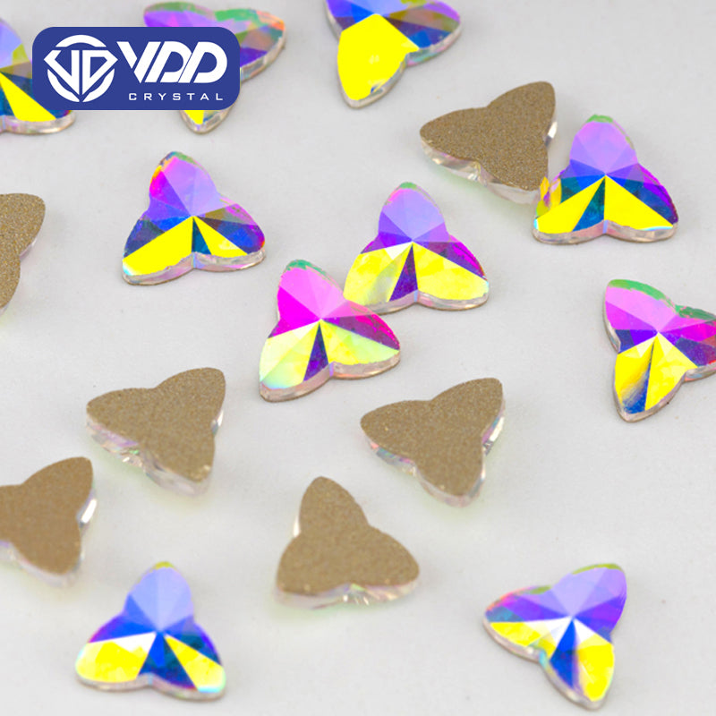 VDD 6.5x6.5mm - SAB35 100/500/1440Pcs Glass Shape Crystal Rhinestones Crystal AB Flatback Glitter Stones For DIY Nail Art Decorations SAB Series