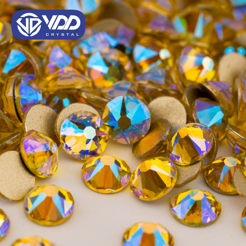 VDD 071 Citrine AB SS16-SS30 High Quality AAAAA 2088 8 Big 8 Small Rhinestone Flatback Glitter Stone Crafts Nail Art Accessories