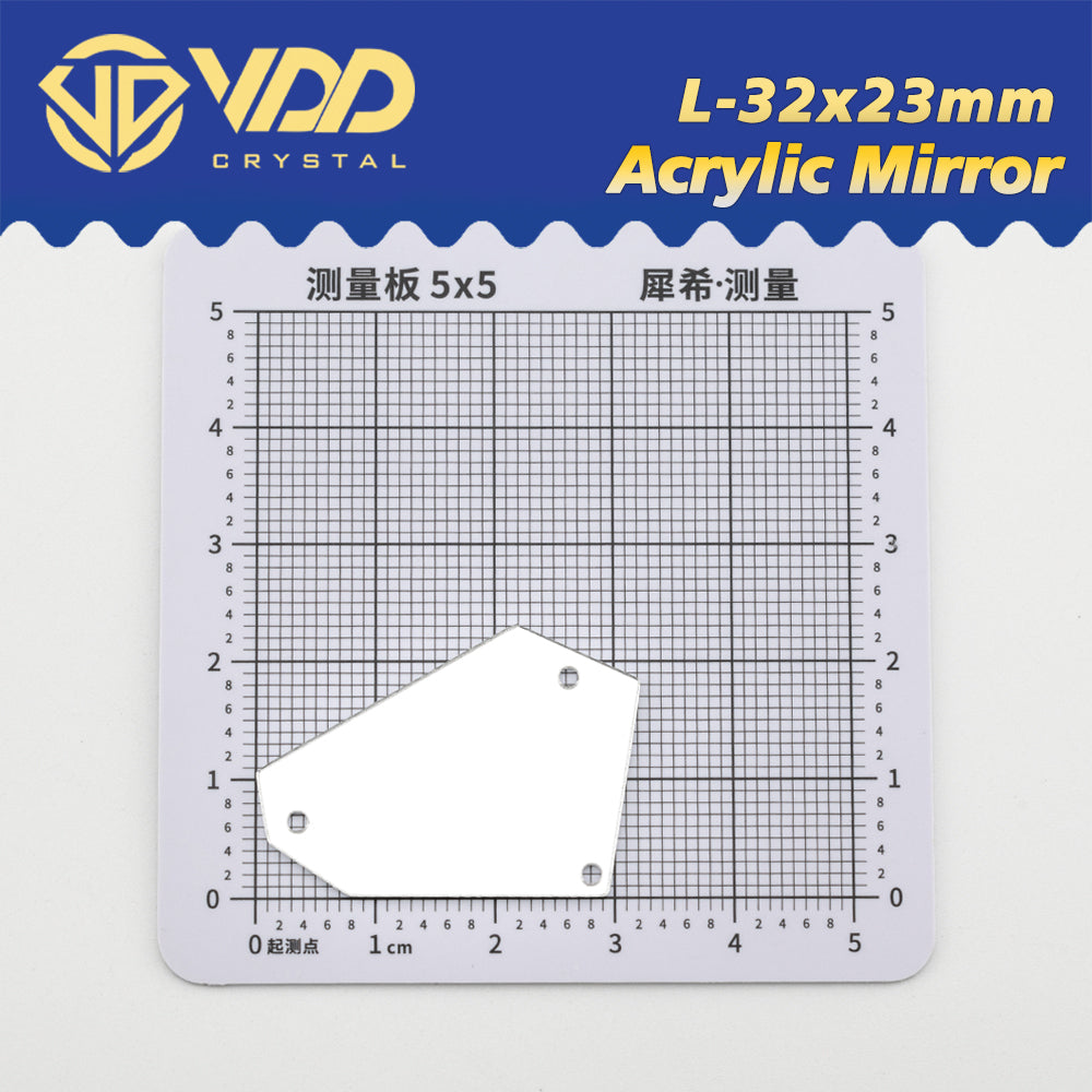 VDD 30/60/200Pcs L-32x23mm White Acrylic Mirror Sewing Rhinestones Sew On DIY Crafts Flat Back Sewing For Garment Decorations