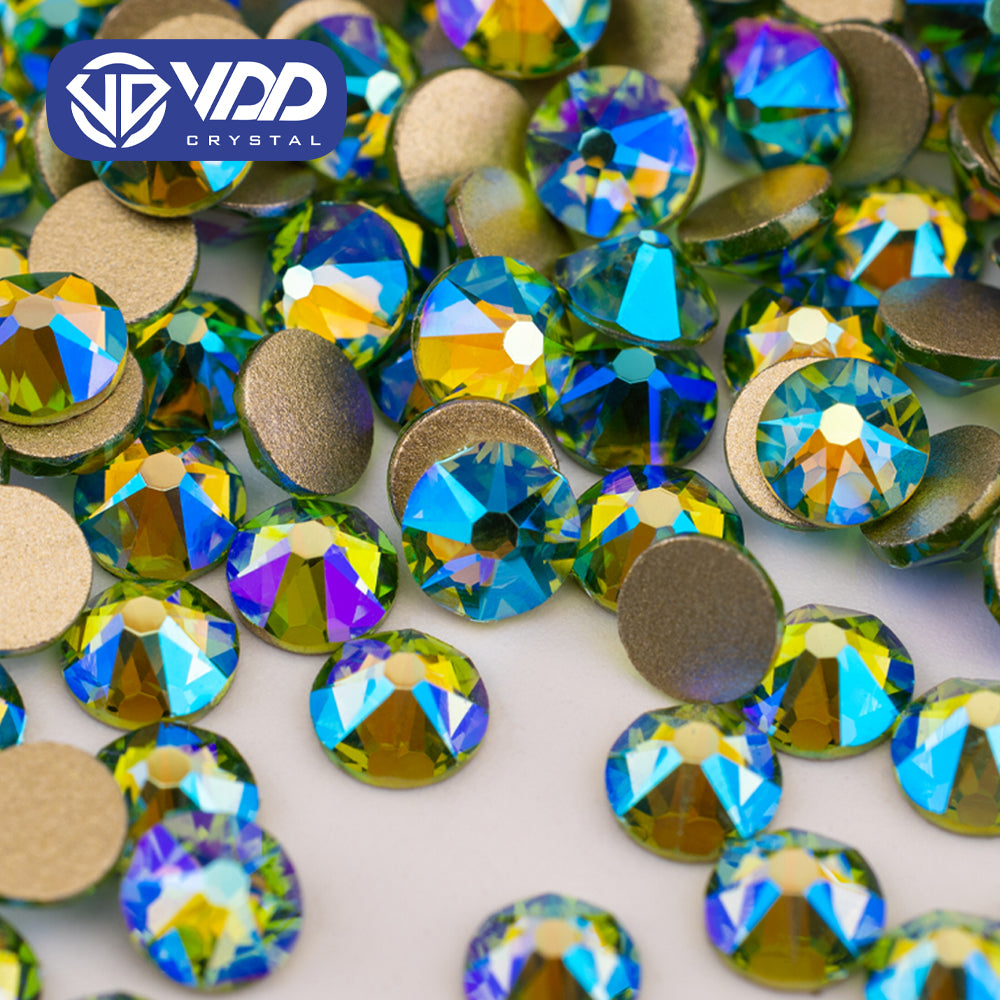 VDD 077 Peridot AB SS16-SS30 High Quality AAAAA 2088 8 Big 8 Small Rhinestone Flatback Glitter Stone Crafts Nail Art Accessories