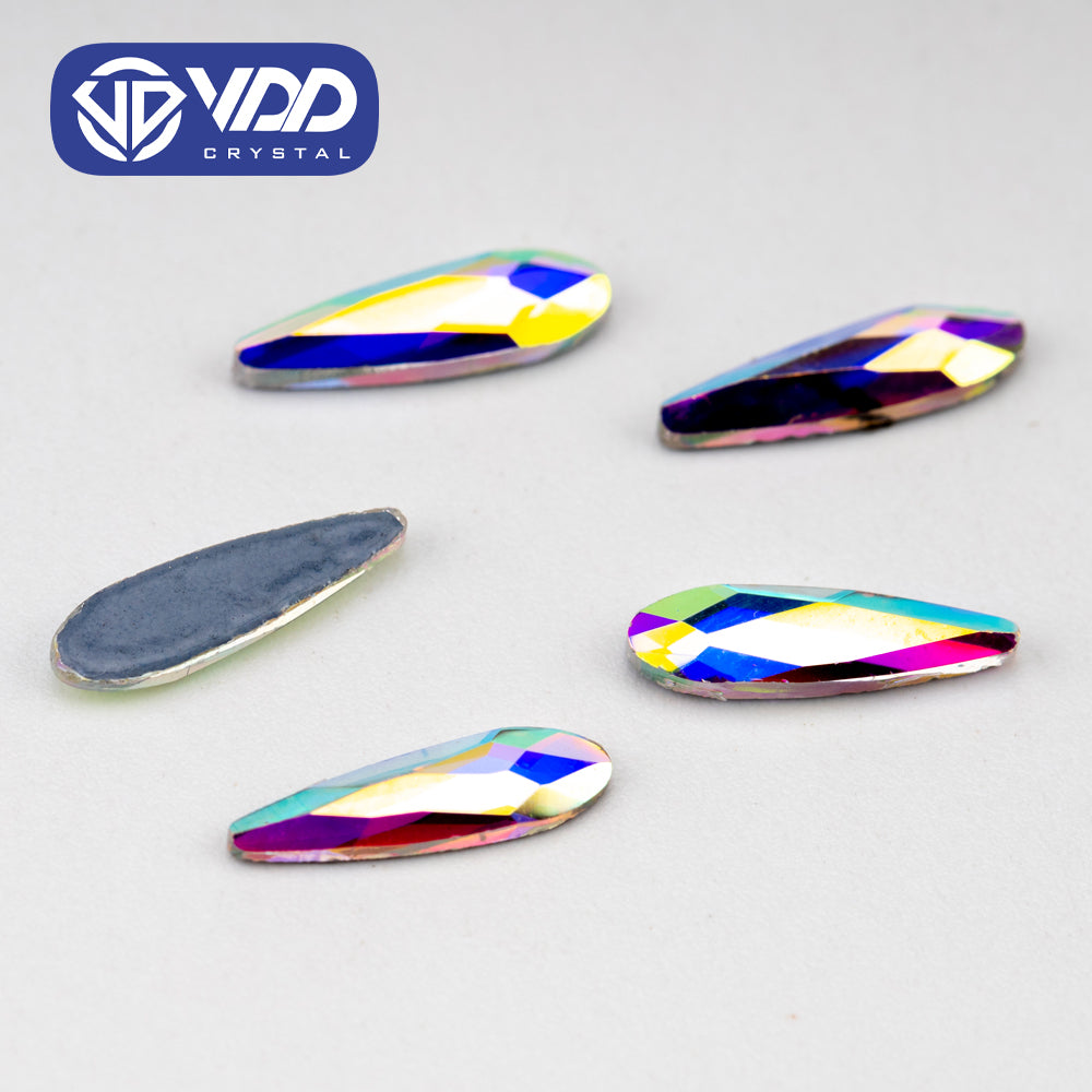 VDD 2003-3x10mm Wholesale 1440Pcs Rectangle Glass Rhinestones Crystal AB Flatback HotFix Strass Shape 3D Stones For Nail Art DIY Decorations