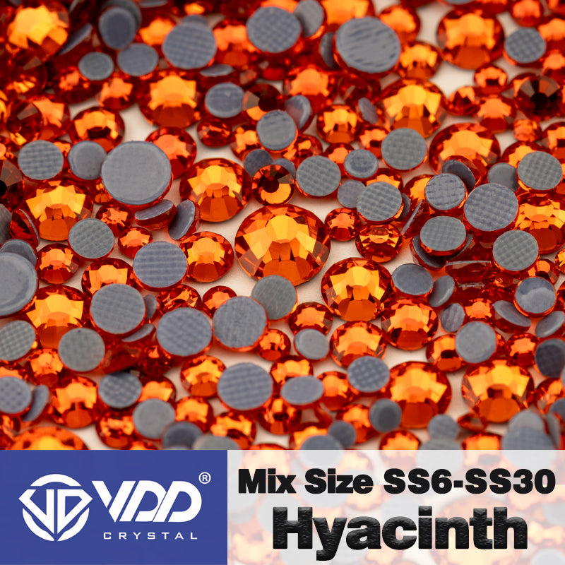 VDD 011 Hyacinth Wholesale SS6-SS30 Hotfix Mix Size Glass Rhinestone Crystal Flat Back High Quality Strass Stones For DIY Clothes Accessories