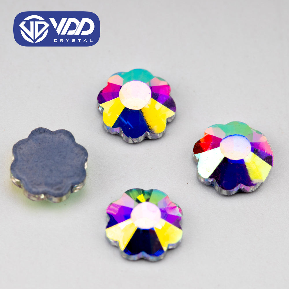 VDD 2102-8mm Wholesale 1440Pcs Rectangle Glass Rhinestones Crystal AB Flatback HotFix Strass Shape 3D Stones For Nail Art DIY Decorations