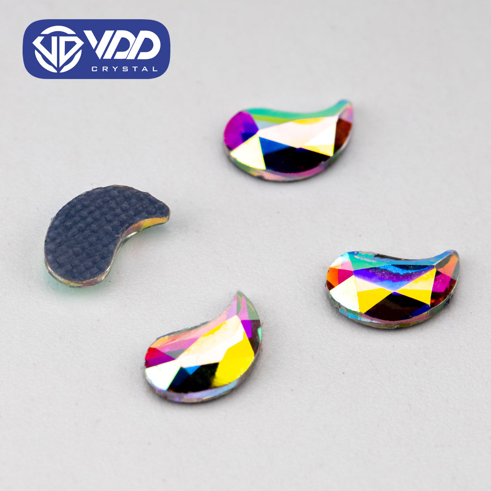 VDD 2204-4x6mm Wholesale 1440Pcs Rectangle Glass Rhinestones Crystal AB Flatback HotFix Strass Shape 3D Stones For Nail Art DIY Decorations