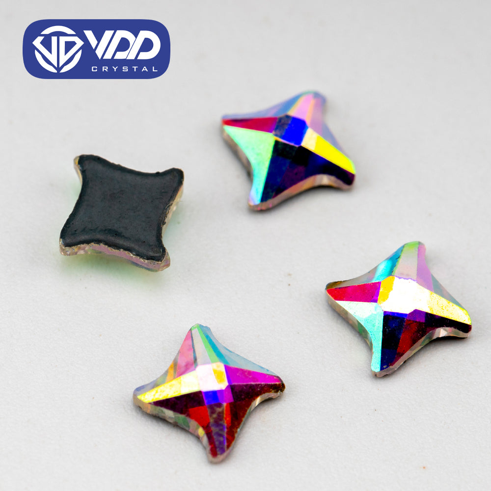 VDD 2302-5mm Wholesale 1440Pcs Rectangle Glass Rhinestones Crystal AB Flatback HotFix Strass Shape 3D Stones For Nail Art DIY Decorations