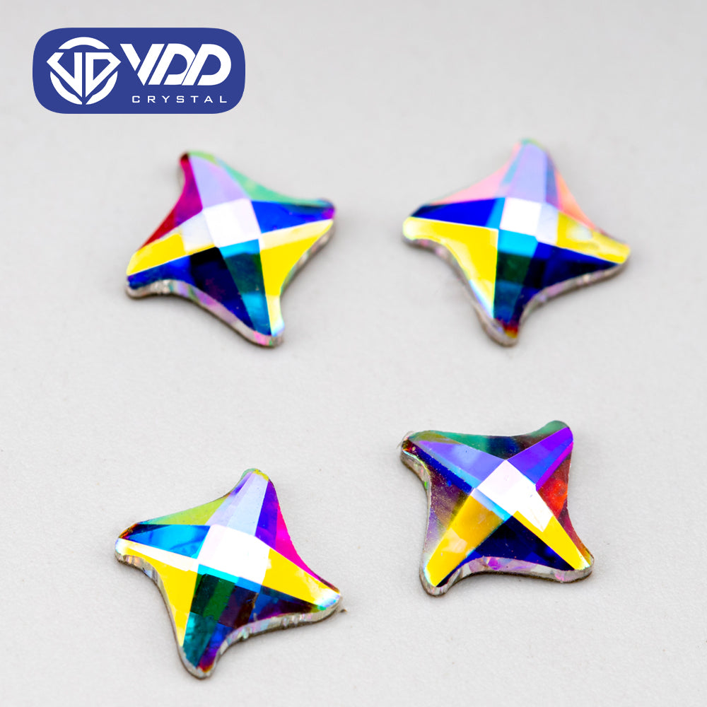 VDD 2303-8mm Wholesale 1440Pcs Rectangle Glass Rhinestones Crystal AB Flatback HotFix Strass Shape 3D Stones For Nail Art DIY Decorations