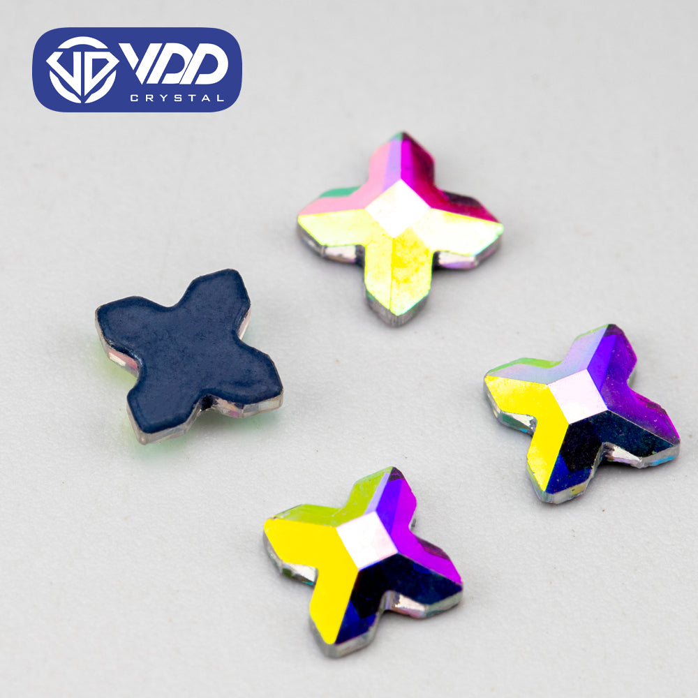 VDD 2305-6mm Wholesale 1440Pcs Rectangle Glass Rhinestones Crystal AB Flatback HotFix Strass Shape 3D Stones For Nail Art DIY Decorations