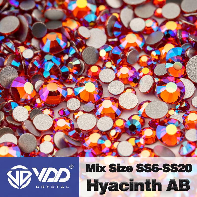 VDD 095 Hyacinth AB Mix Size SS6-SS20 High Quality Glass Rhinestones Crystal Flatback Glitter Stones Nail Art DIY Crafts Decorations
