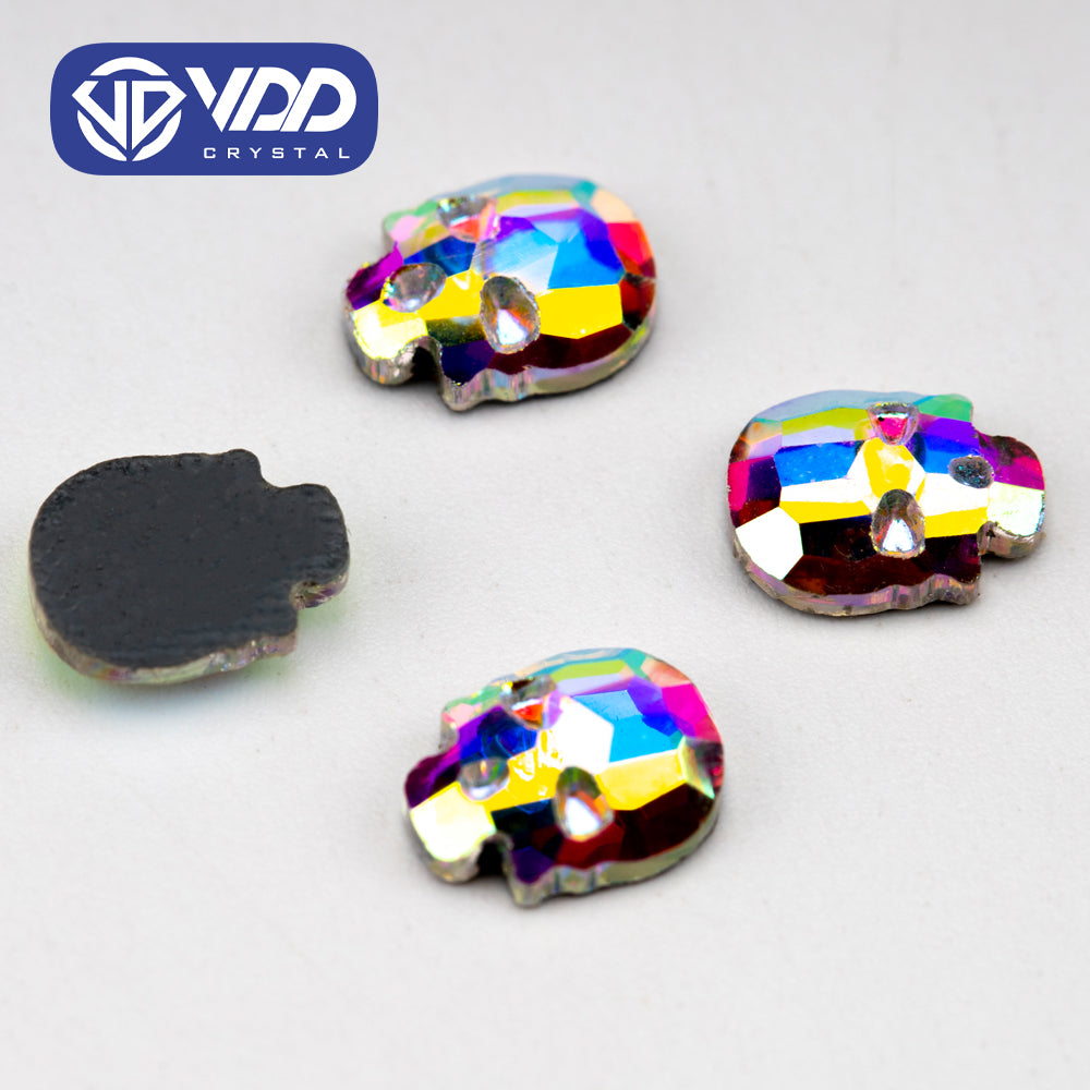 VDD 2402-6x8mm Wholesale 1440Pcs Rectangle Glass Rhinestones Crystal AB Flatback HotFix Strass Shape 3D Stones For Nail Art DIY Decorations
