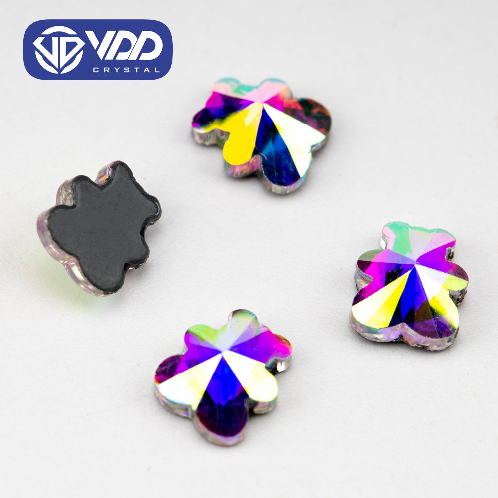 VDD 2403-6x7mm Wholesale 1440Pcs Rectangle Glass Rhinestones Crystal AB Flatback HotFix Strass Shape 3D Stones For Nail Art DIY Decorations