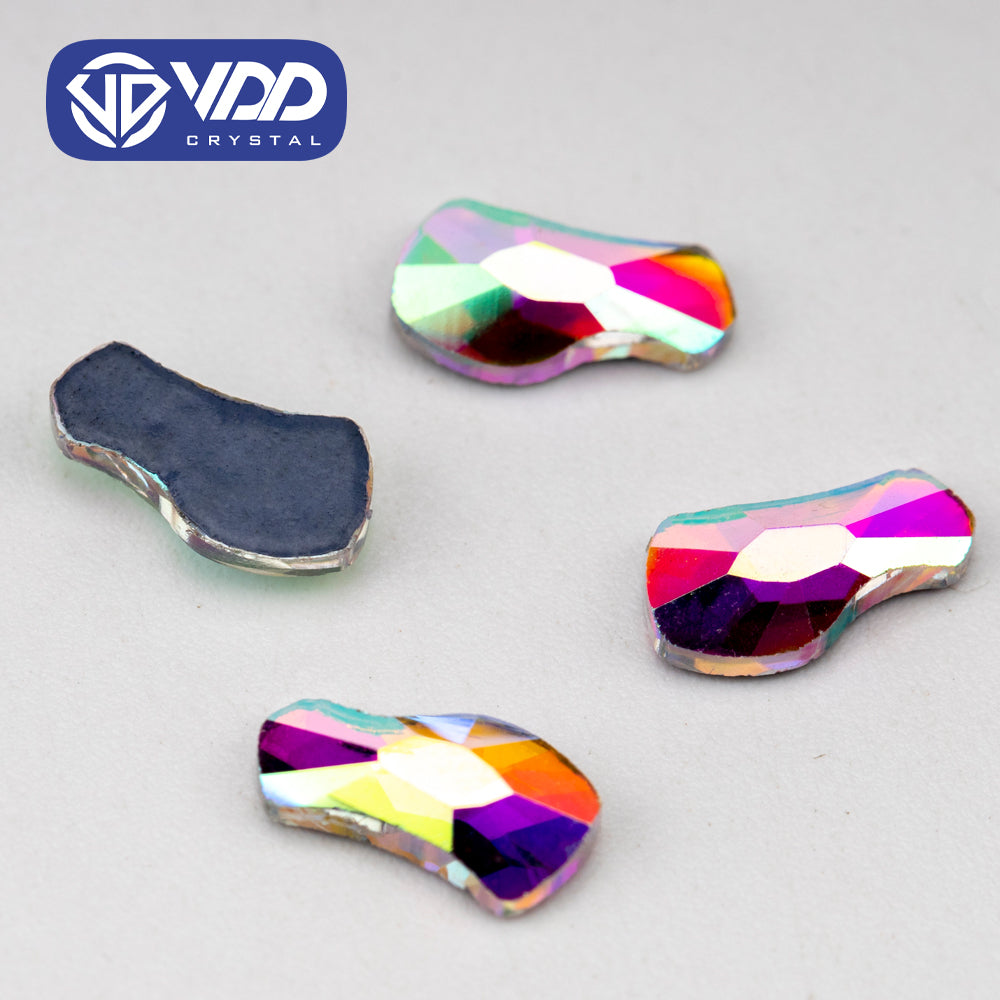 VDD 2404-4x8mm Wholesale 1440Pcs Rectangle Glass Rhinestones Crystal AB Flatback HotFix Strass Shape 3D Stones For Nail Art DIY Decorations