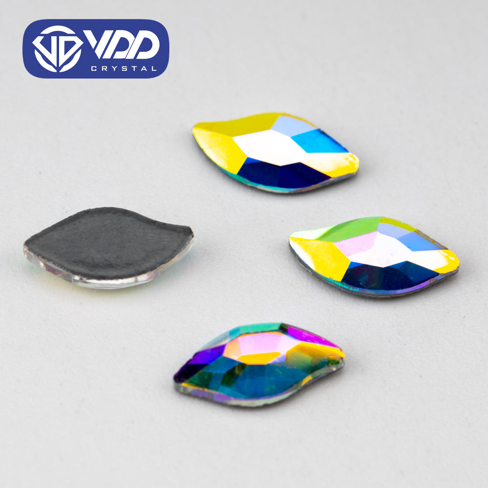 VDD 2405-4x8mm Wholesale 1440Pcs Rectangle Glass Rhinestones Crystal AB Flatback HotFix Strass Shape 3D Stones For Nail Art DIY Decorations