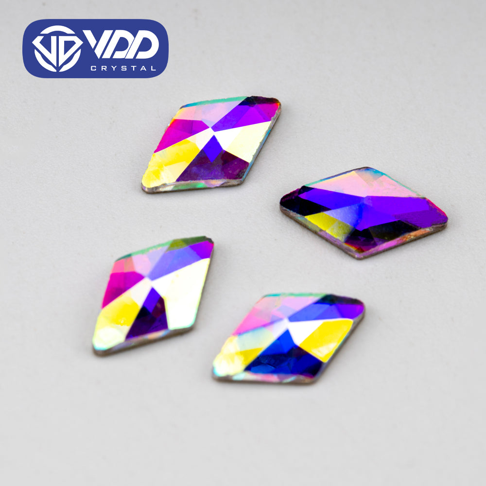 VDD 2601-6x10mm Wholesale 1440Pcs Rectangle Glass Rhinestones Crystal AB Flatback HotFix Strass Shape 3D Stones For Nail Art DIY Decorations