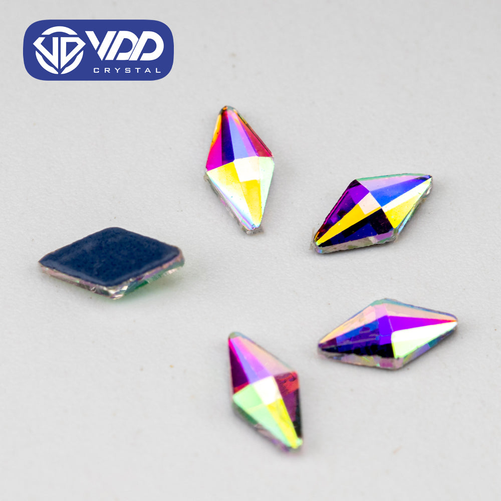 VDD 2602-3x6mm Wholesale 1440Pcs Rectangle Glass Rhinestones Crystal AB Flatback HotFix Strass Shape 3D Stones For Nail Art DIY Decorations