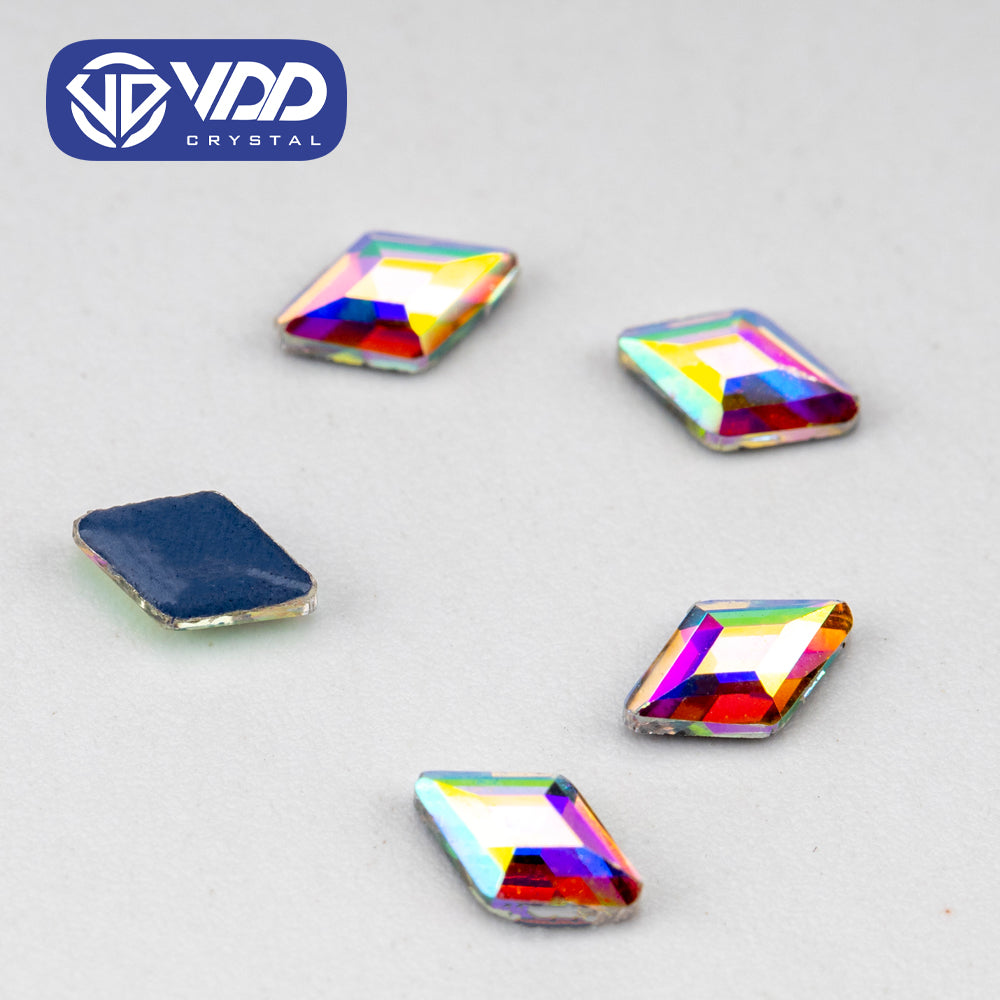 VDD 2603-3x5mm Wholesale 1440Pcs Rectangle Glass Rhinestones Crystal AB Flatback HotFix Strass Shape 3D Stones For Nail Art DIY Decorations