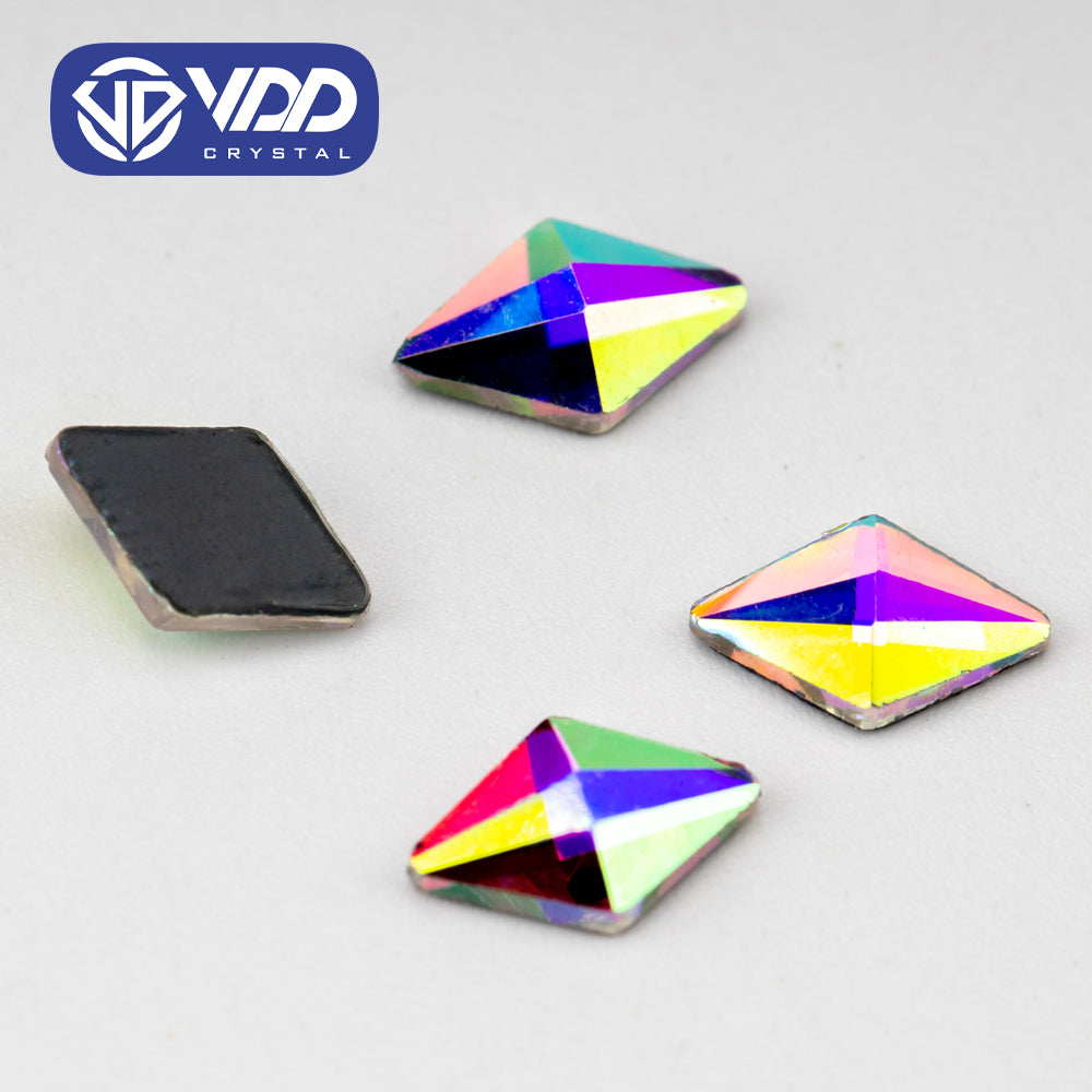 VDD 2605-5x8mm Wholesale 1440Pcs Rectangle Glass Rhinestones Crystal AB Flatback HotFix Strass Shape 3D Stones For Nail Art DIY Decorations