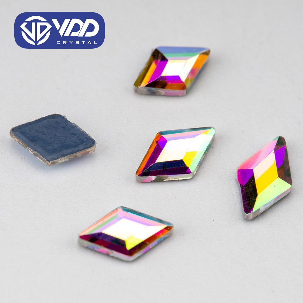 VDD 2606-4x6mm Wholesale 1440Pcs Rectangle Glass Rhinestones Crystal AB Flatback HotFix Strass Shape 3D Stones For Nail Art DIY Decorations