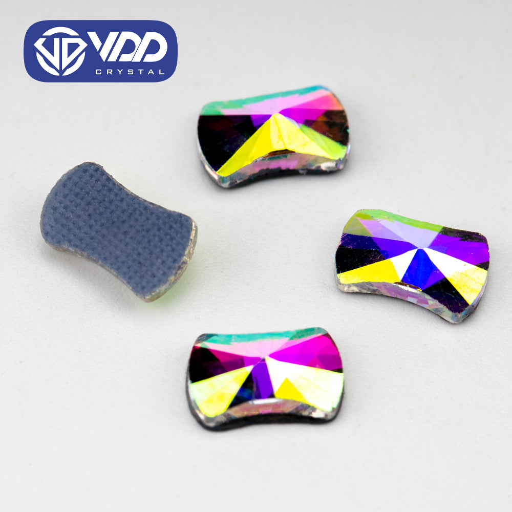VDD 2701-5x8mm Wholesale 1440Pcs Rectangle Glass Rhinestones Crystal AB Flatback HotFix Strass Shape 3D Stones For Nail Art DIY Decorations